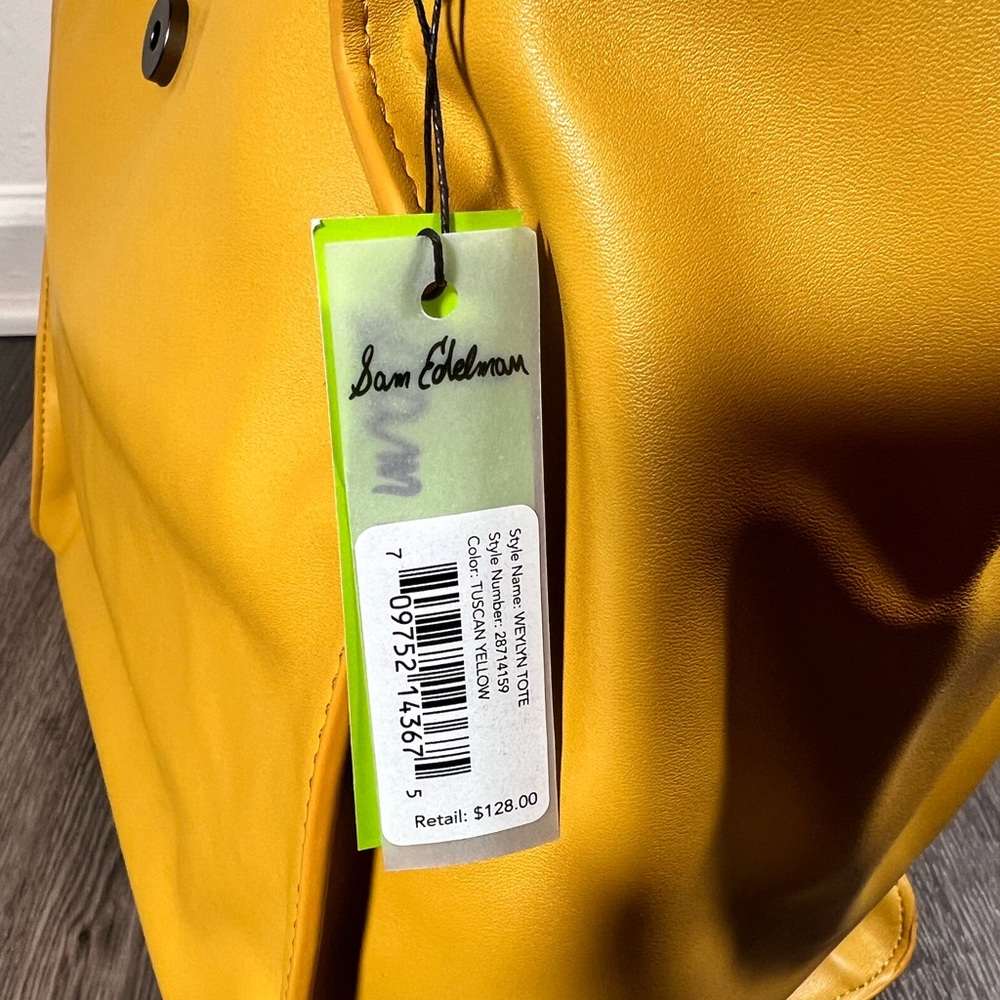 Sam Edelman Weylyn Tote Tuscan Yellow NWT - Picture 8 of 8